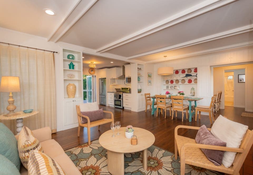 Open Living Room and Dining Area