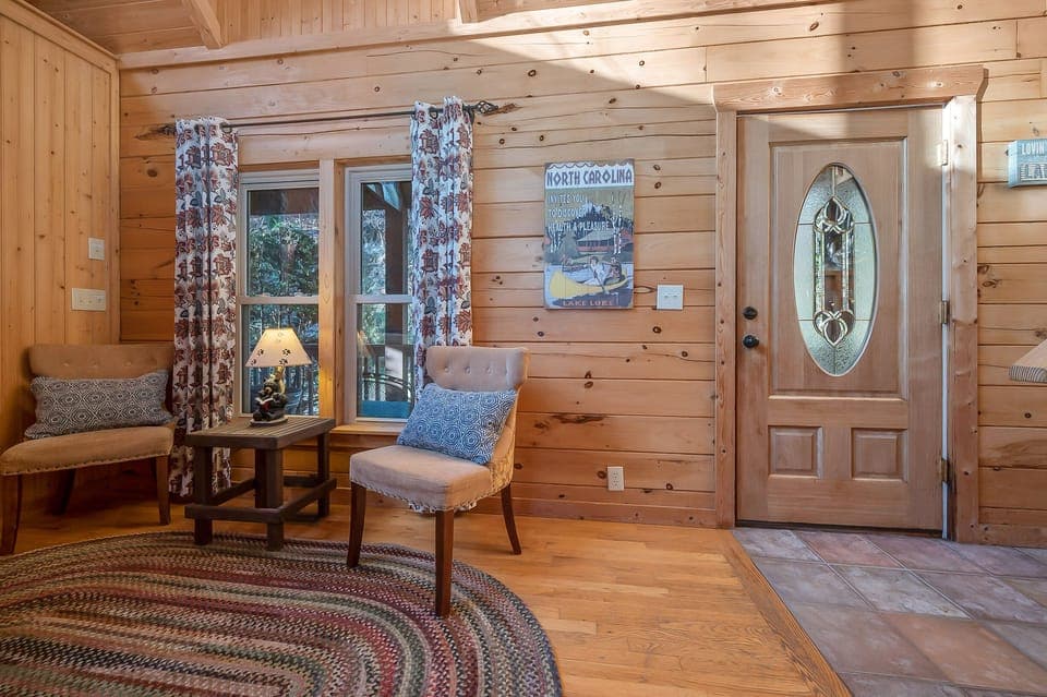 Entering the home facing front door