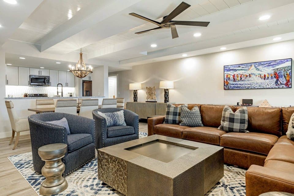 Gather round the fire and enjoy a movie or game night