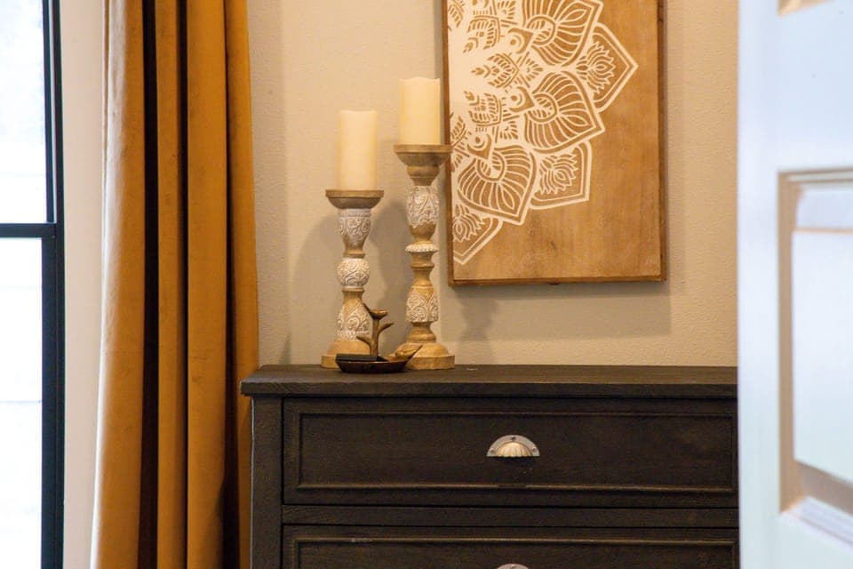 Thoughtful décor, cozy feel.