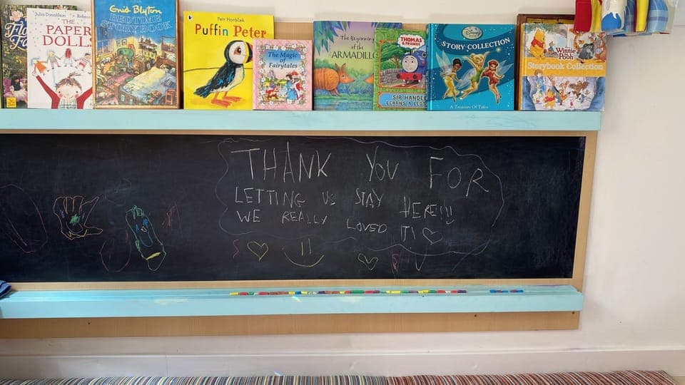Another message from a child who clearly loved the playroom