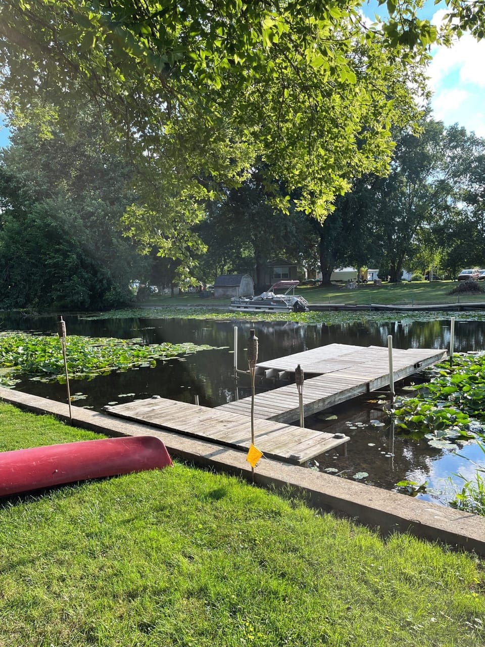 House is located on long channel.  Fishing is especially good in spring & fall