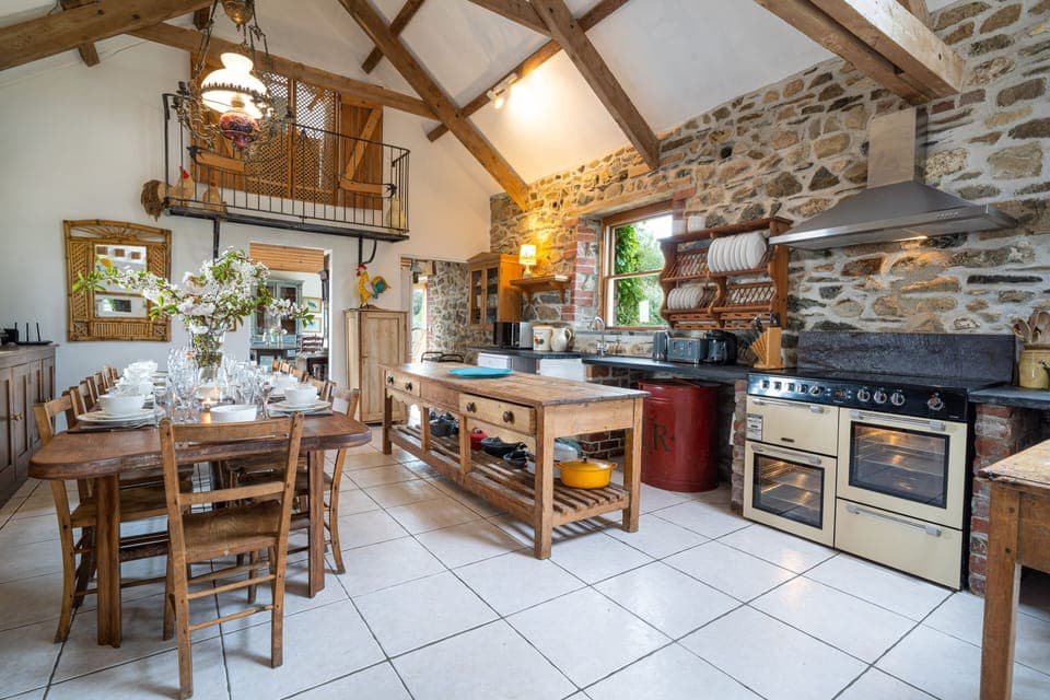 Huge open plan farmhouse kitchen
