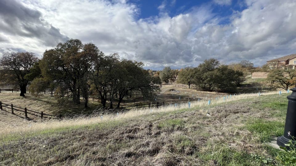 Trail starts yards from the house