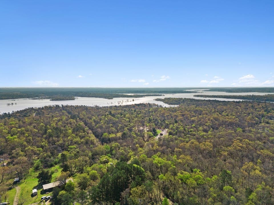 Less than a mile from the lake.