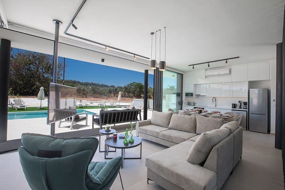 Open-plan ground floor living room, kitchen and dining area