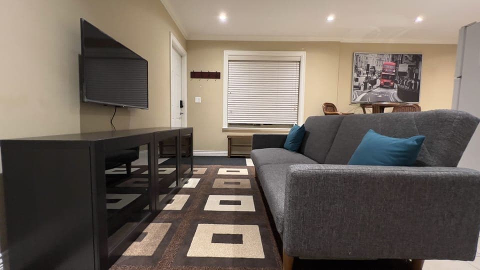 Living room with sofa couch.