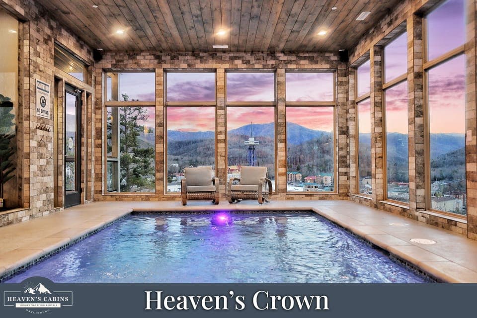 Indoor heated pool with immaculate views!