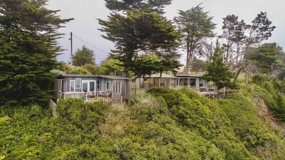 Aerial view -- Sea Cloud is on the left.