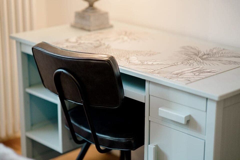 There is a desk in both rooms for the remote worker/student/biz traveler