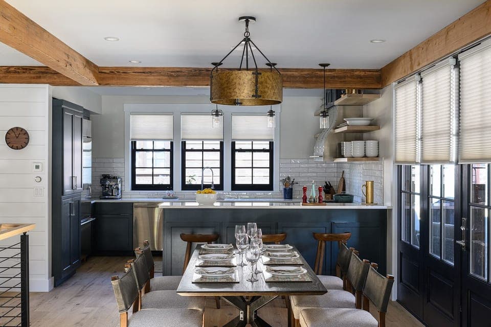 Gourmet Kitchen - Gourmet Kitchen with 6-burner Monogram gas range, undercounter Monogram microwave/speedcook oven, professional knives, Le Creuset Dutch oven and more