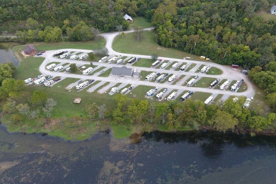 Lot access for the White River boasts water access just off RV lots.