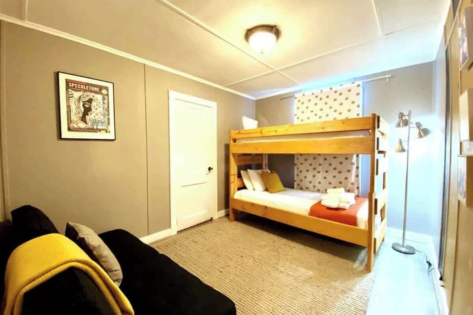 Second bedroom - twin bunk beds and futon