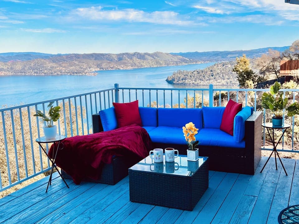 Stunning lake view from large deck