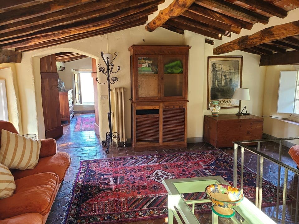 The first floor sitting room looking towards the twin bedroom