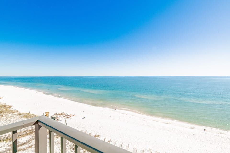 The view is unbelievable from the corner of our 11th floor wrap-around balcony!!