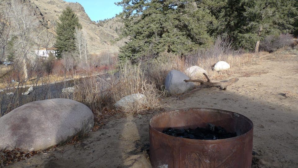 Outside fire pit