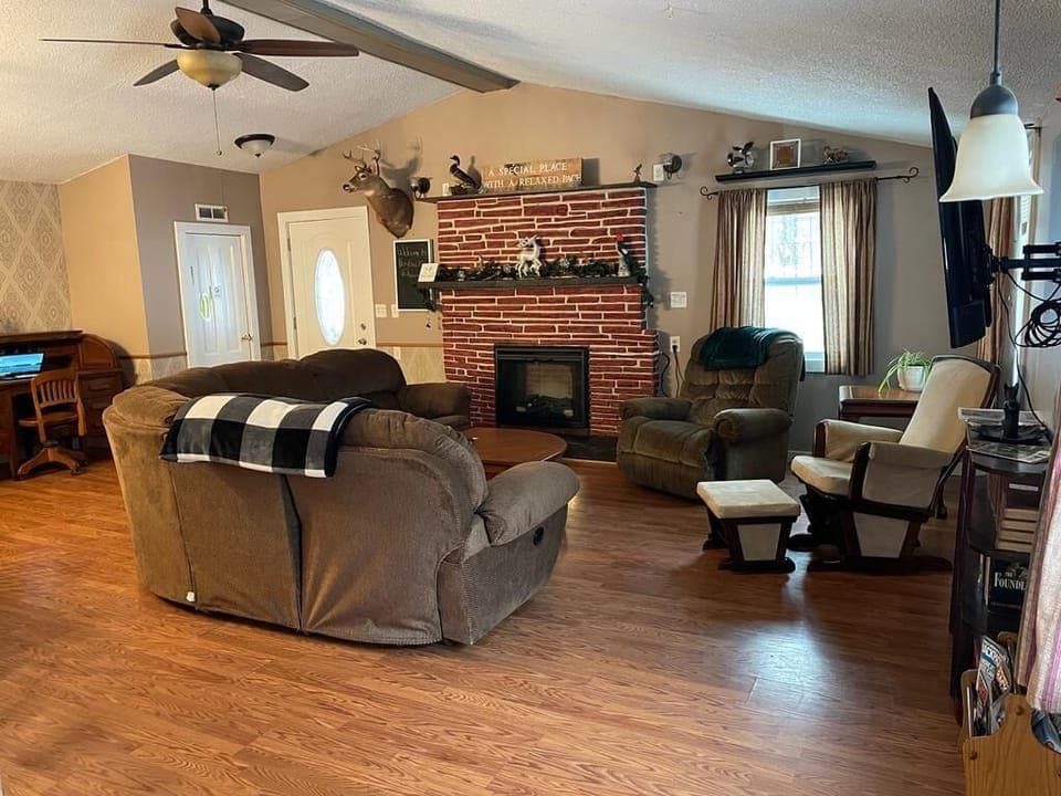 Escape to our cozy living room