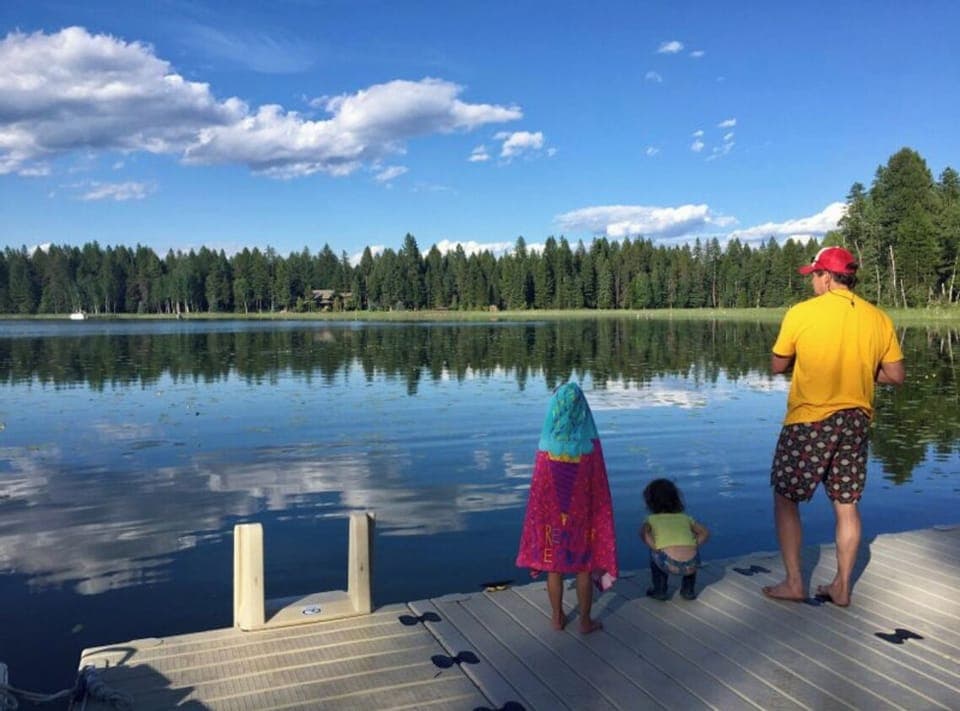 Swim dock with great fishing for kids and adults alike!