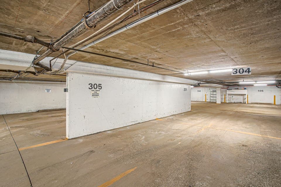 Single reserved covered parking spot.  Additional spot on surface lot outside.