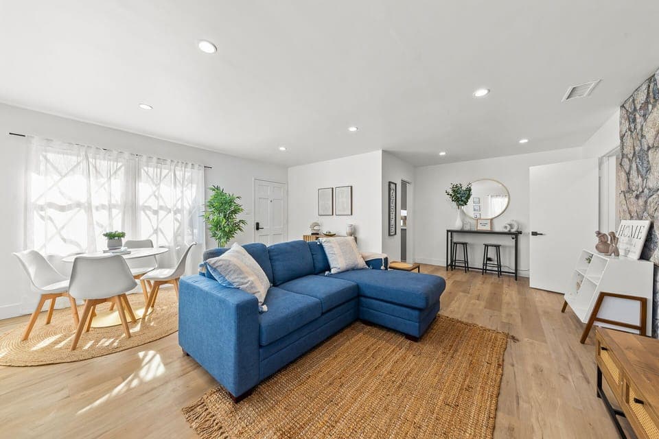 Beautiful Family room to watch movies, enjoy a meal or play a board game.