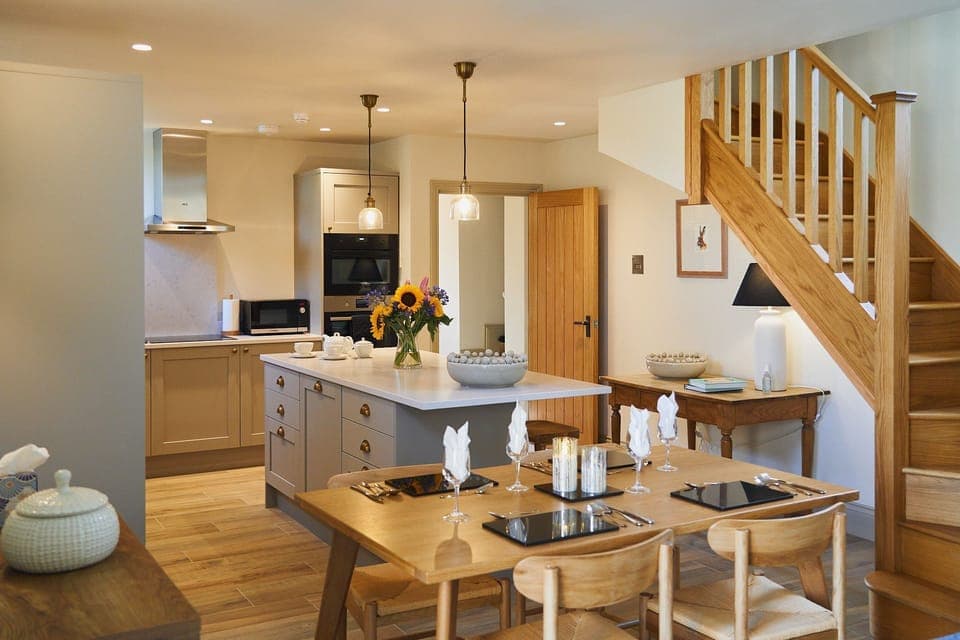 Dining area and kitchen