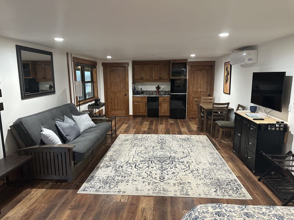 Let the fun begin! Bathroom door on left, walk-in closet door on right.