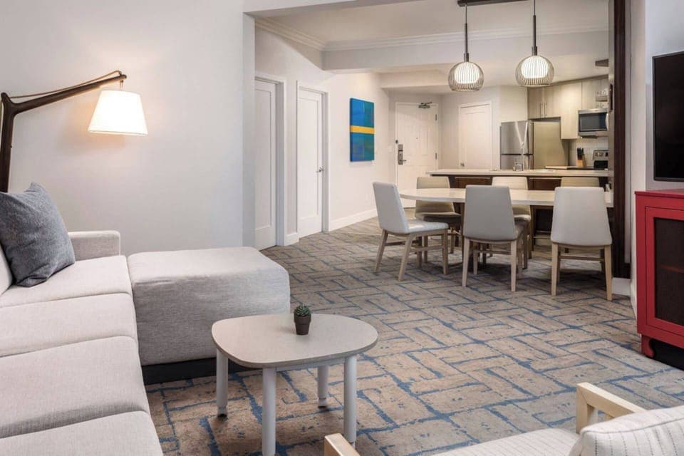 Spacious condo sleeps up to eight guests.