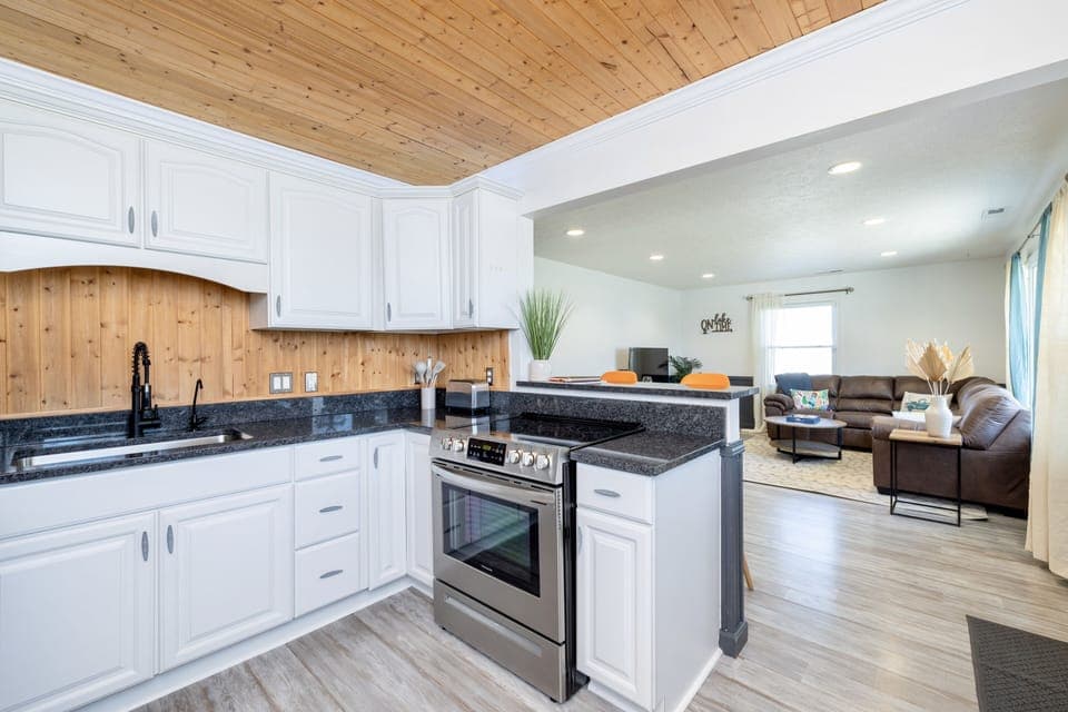 Kitchen and living room