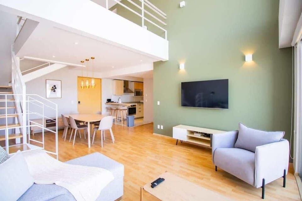 Spacious loft with a modern design