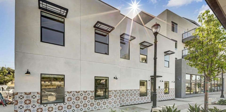 A striking, modern exterior that welcomes you to a stay like no other. ✨