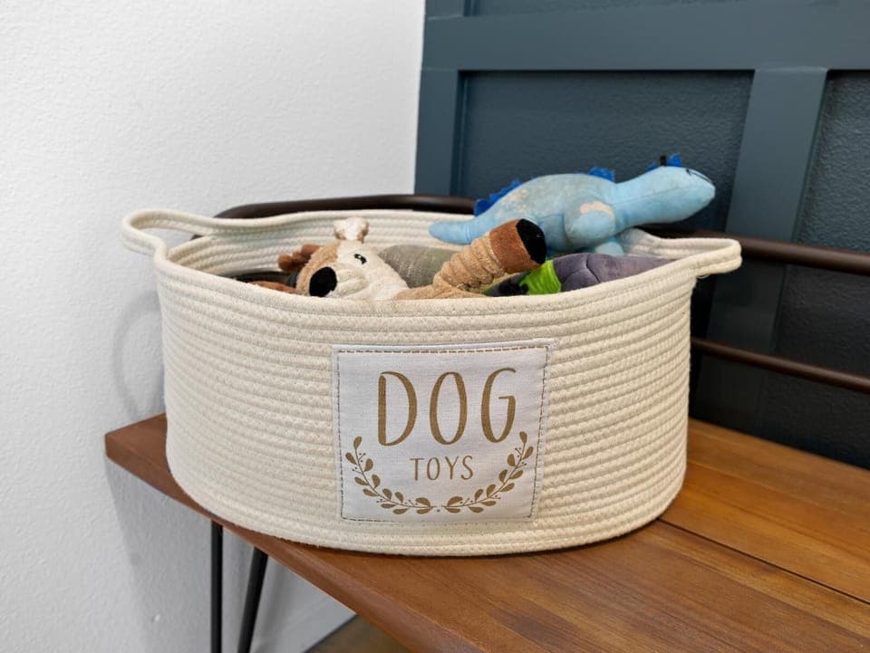 Basket of toys for your travel companions