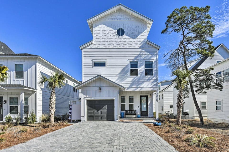 Inlet Beach Vacation Rental | 4BR | 3.5BA | Stairs to Access | 2,645 Sq Ft