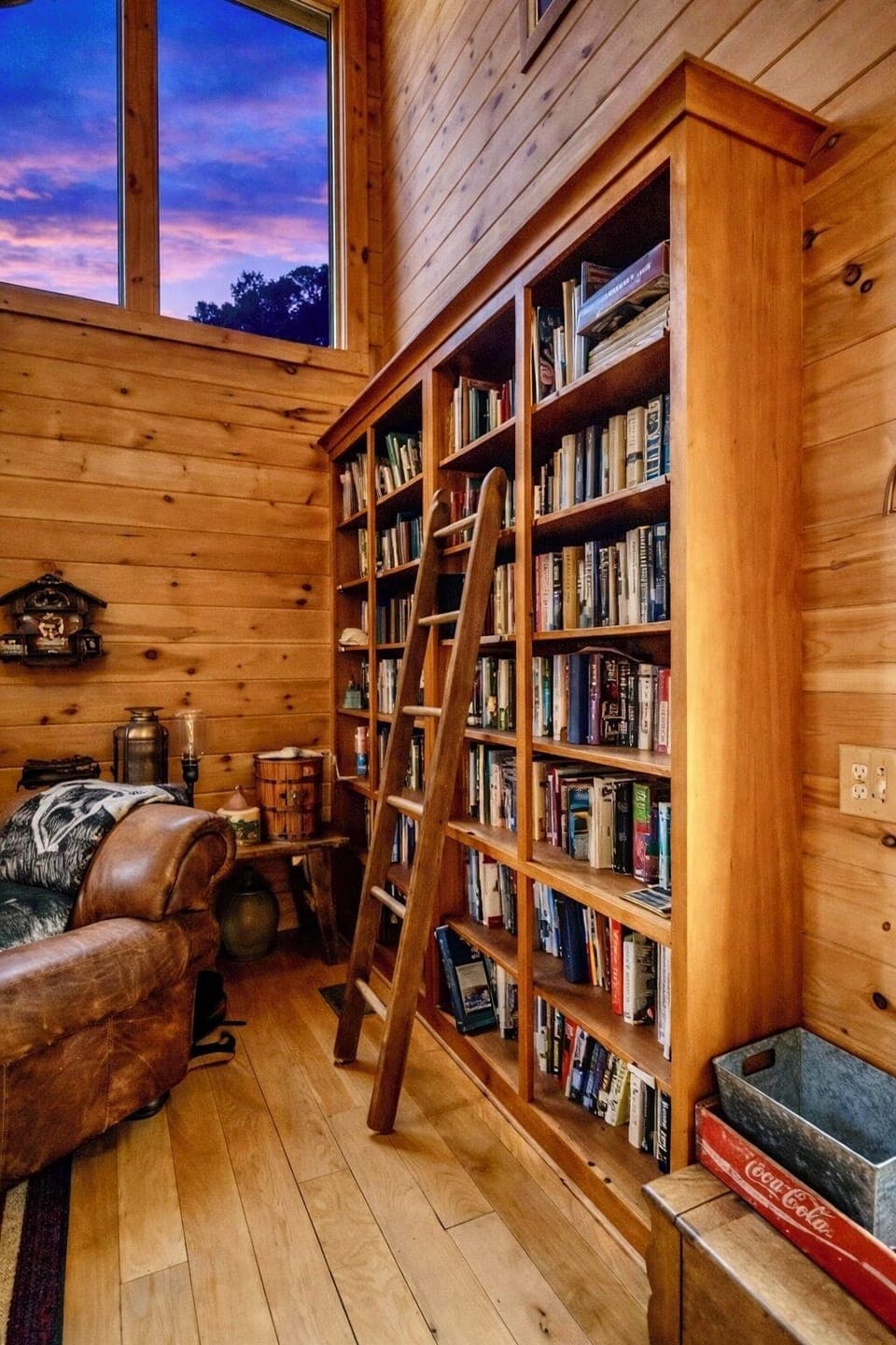 Library nook in Barn living room