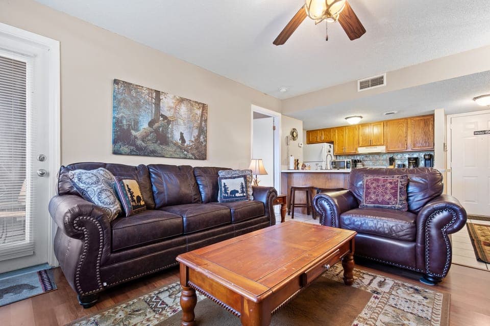 Living Room Featuirng a Sofa Sleeper