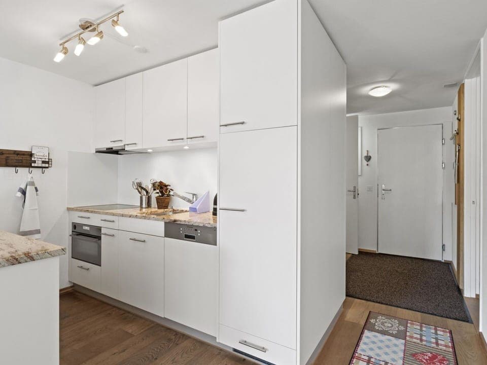 Property, Cabinetry, Building, Wood, Lighting, Interior Design, Countertop, Door, Flooring, Floor