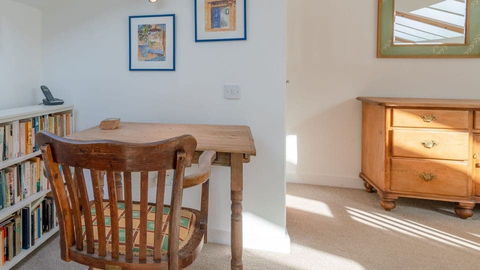 Writing Desk in Bedroom Three, The Old Barn, Bolthole Retreats