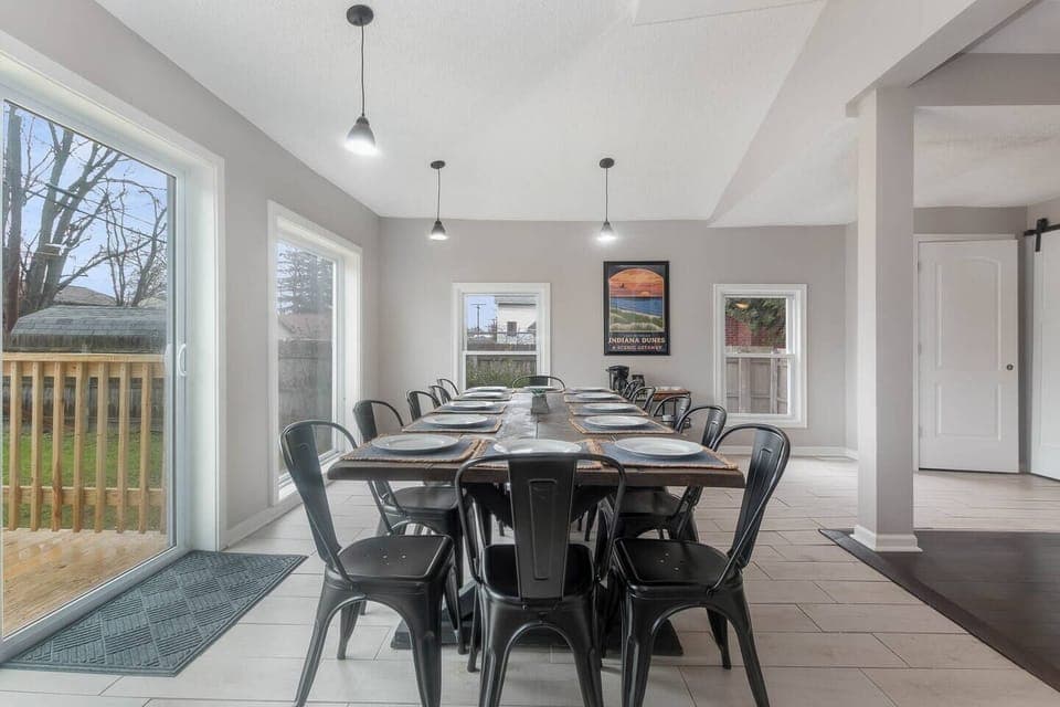 Gather with friends or family to enjoy a meal around the table! (Seats 12)