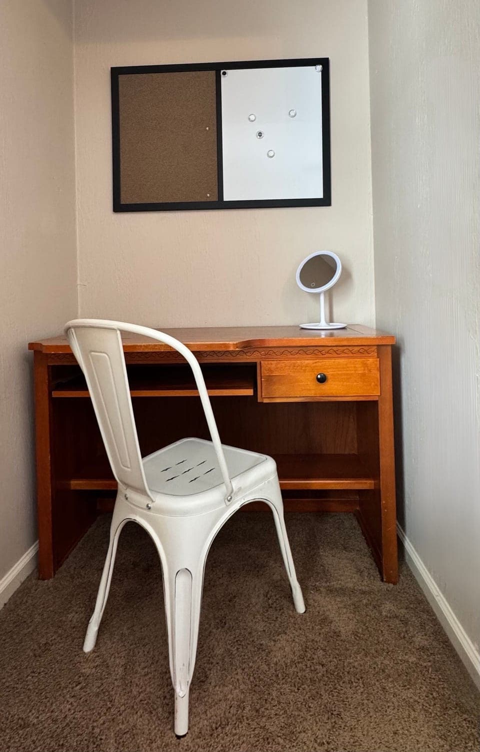 Desk, chair and makeup mirror in bedroom #3
