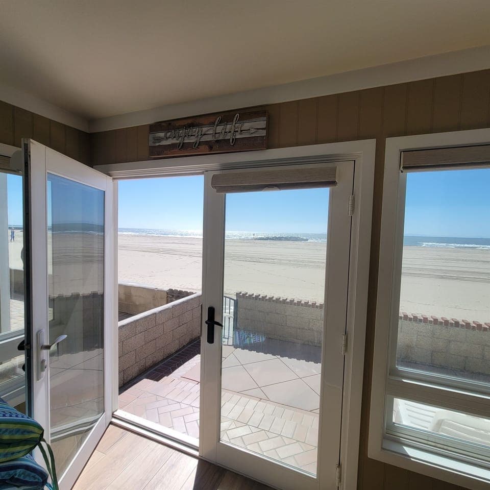 Beach front patio doors