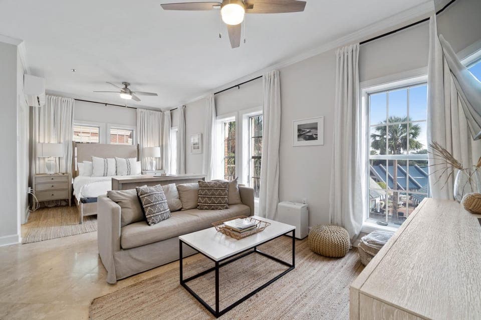 Living area with sleeper sofa