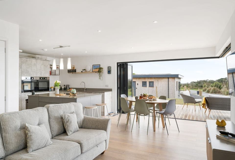 The open plan sitting/dining area allow for plenty of space and natural light