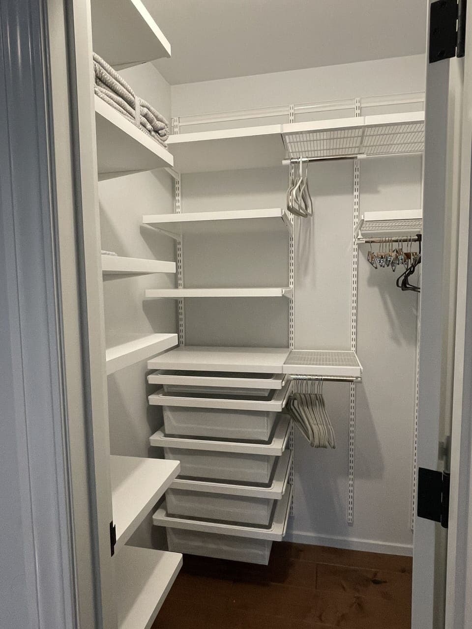 One of two master bedroom closets