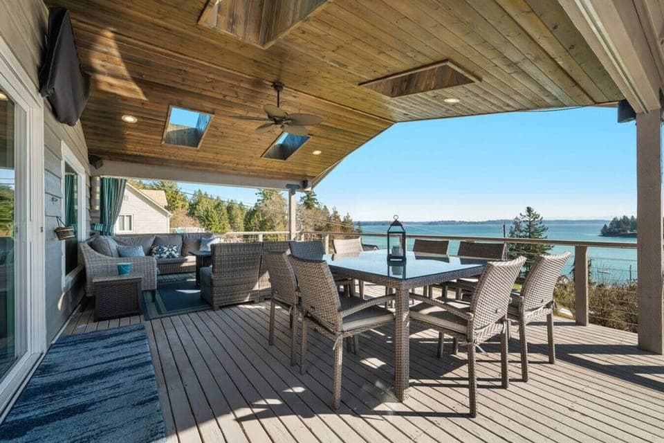 Enjoy stunning views from the massive deck!