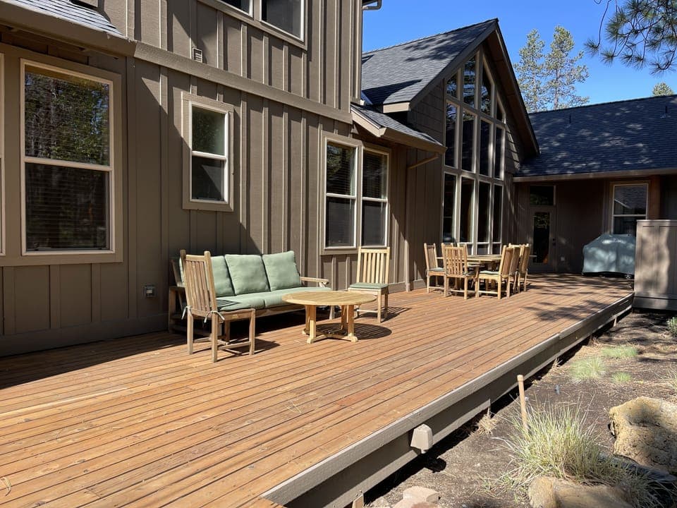 Spacious deck area