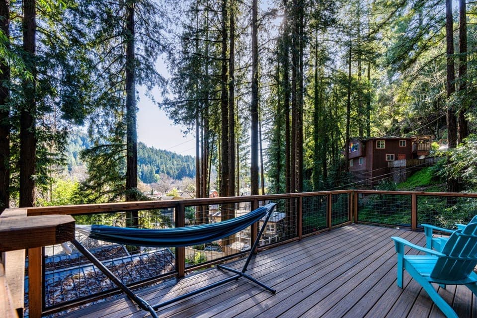 Unfold the hammock and take a nap under the gorgeous redwoods.