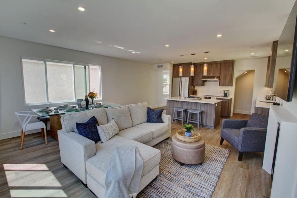 Living room sitting area back unit.