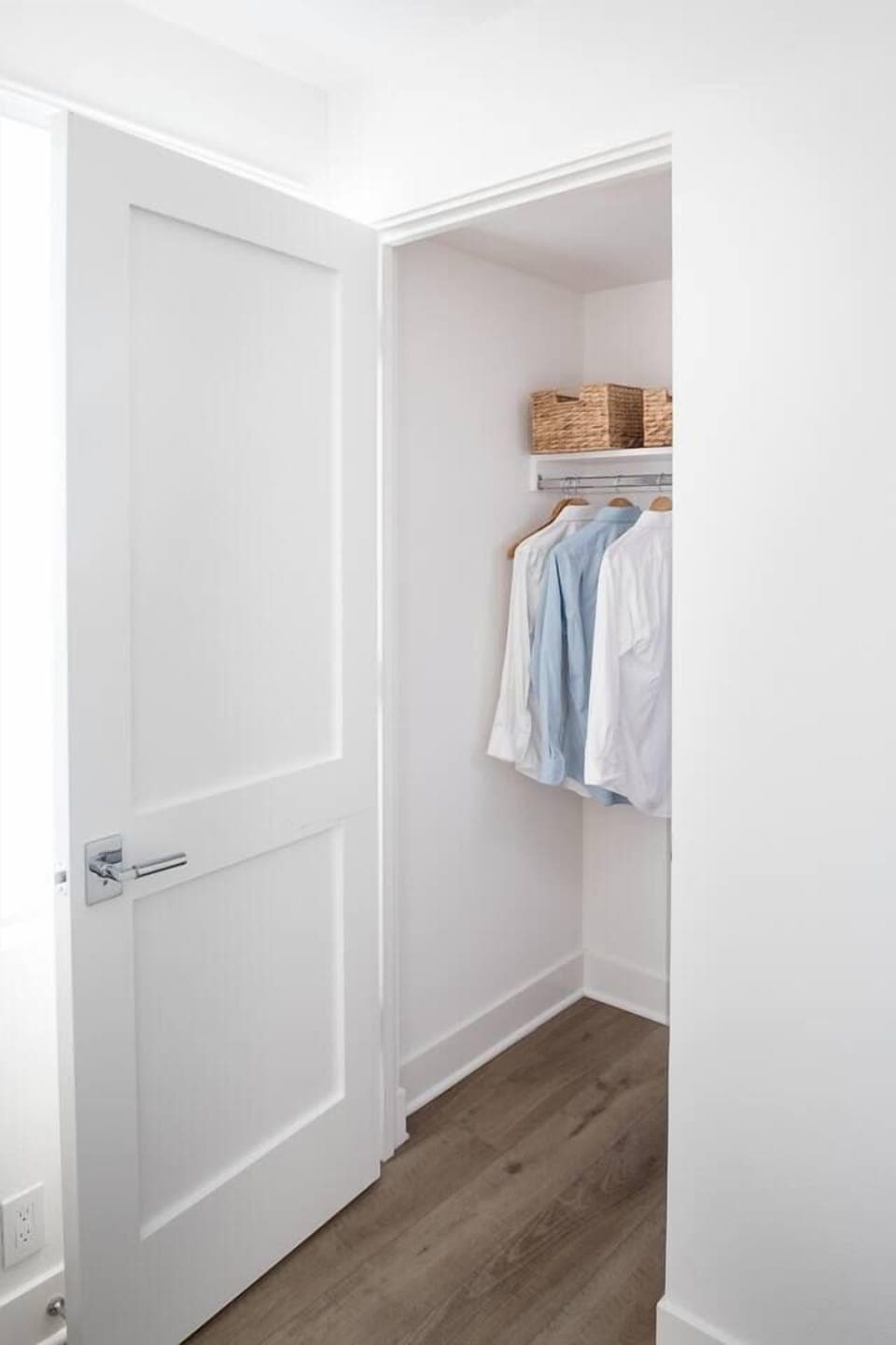 Closet in first floor bedroom front house. Large closet