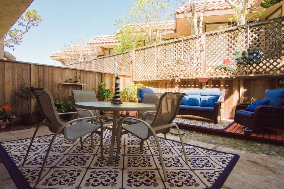 Well-furnished patio—enjoy sipping your cuppa out here
