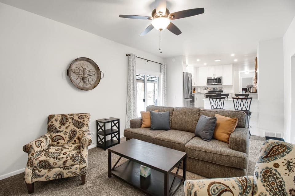 Fireplace area
